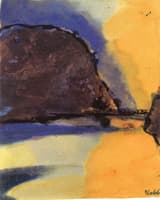 Brown Mountain on a Lake