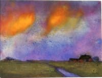 Marshy Landscape under the Evening Sky