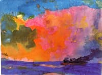 Sea with Colorful Sky
