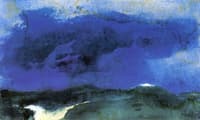 Green Sea with Blue Cloud