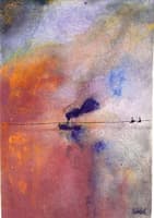 Quiet Sea with Steamer