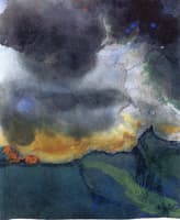Mountain Landscape with Dark Clouds