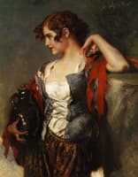 Young girl with pitcher