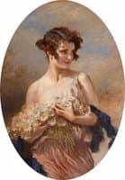 Lady with a Spray of Marguerites