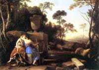 Landscape with Peace and Justice Embracing