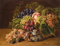 Still Life with Grapes and Peaches