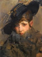 A Lady in a Hat with a Fur Collar