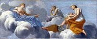 Life of Cupid - Cupid Reprimanded by his Mother, Runs into the Arms of Ceres (study)