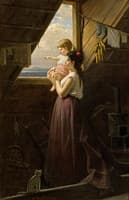 Mother And Child by the Window