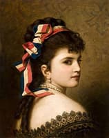Girl with a Tricolor Ribbon