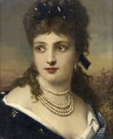 A Young Beauty With Pearl Necklace