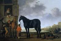 Saddling Horses