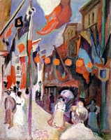 Street Decked with Lanterns, Le Havre