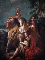 Man in Armour on a White Horse