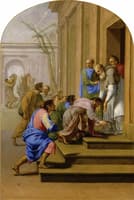 Life of Saint Bruno, Saint Bruno Arriving at St. Hugh’s Residence in Grenoble