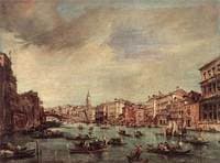 The Grand Canal looking towards the Rialto Bridge