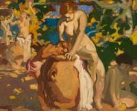 Nude Figures with Jars