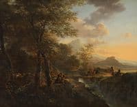 Italian Landscape with Draughtsman