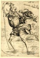 St Christopher; the giant carrying the Child