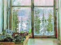 Window with Snowdrops