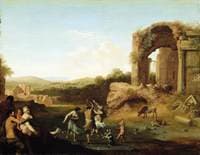 Figures Dancing near Ruins