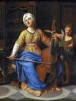 Ste Cecile Playing Violin