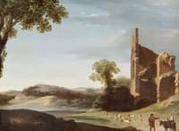 Landscape with Classical Ruins and Figures