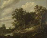A Cottage among Trees on the Banks of a Stream