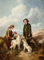 A Boy and a Girl with Hounds