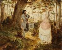 Hugh and Dolly Varden (from the novel 'Barnaby Rudge' by Charles Dickens)