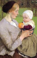 Mother and Child with Orange