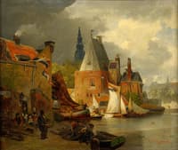 Amsterdam Harbor Scene