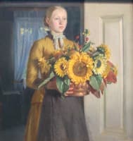 Girl with Sunflowers