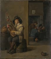 Bagpiper in an Inn