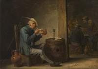 Peasant Smoking in an Interior