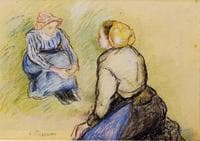 Seated Peasant and Kneeling Peasant