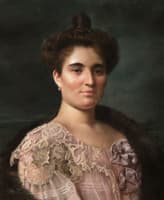 Elegant Lady with Lace Collar