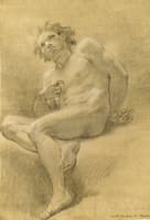 Seated Male Nude