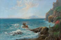 Coastal scene with views of Capri
