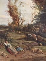 Meadow with Two Sleeping Female Shepherds