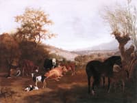 Geneva Landscape with Horses and Cows