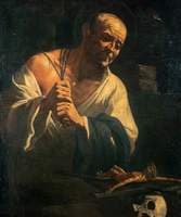 A Hermit Saint doing Penance
