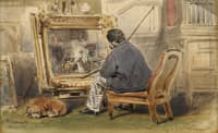 The artist in his studio in Paris