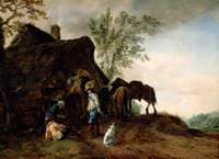 Halt of Cavaliers at an Inn