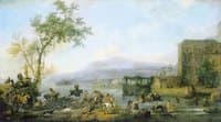 Stag Hunt near a River