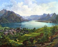 Lake Wolfgang with View of St. Gilgen