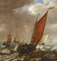 A Dutch Ferry Boad before a Breeze