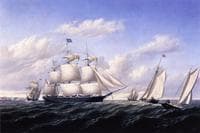 Whaleship 'Speedwell of Fairhaven, Outward Bound off Gay Head
