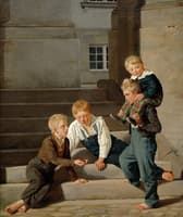 Boys Playing Dice at the Palace of Cristianborg in Copenhagen