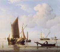 Calm:  Fishing Boats at Low Water